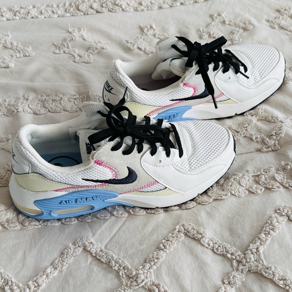 Nike Shoes - Nike Air Max White with Blue and Black Accents